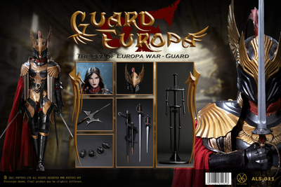 Рыцарь-стражница в черной броне  - Коллекционная ФИГУРКА 1/6 Eagle Knight Guard Black armor Version (ALS011) - POPTOYS