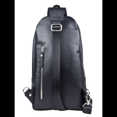 Кожаный кросс-боди рюкзак Crespino black (арт. 
3106-51)