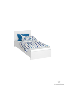 Ронда КР-080 кровать (с настилом) Белое дерево 800 мм