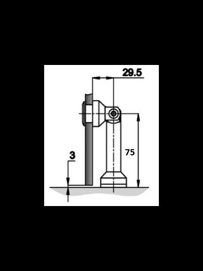 A807-75 SSS Коннектор стекло-стена