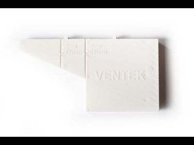 Вентиляционная коробочка VENTEK Белая, для кирпичной кладки