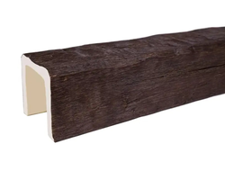 Декоративная балка из полиуретана. Полиуретановая фальшбалка Country Decor рубленая тёмный дуб