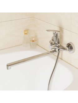 Смеситель для ванны Milardo Simp SIMSB02M10 однорычажный с душевой лейкой и шлангом