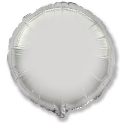 Воздушный шар фольгированный "Круг" серебро 46 см.