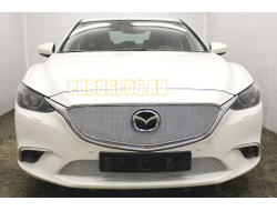 Защита радиатора Mazda 6 2015-2018 (Activ) chrome верх PREMIUM