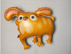 Собака ушастая рыжая