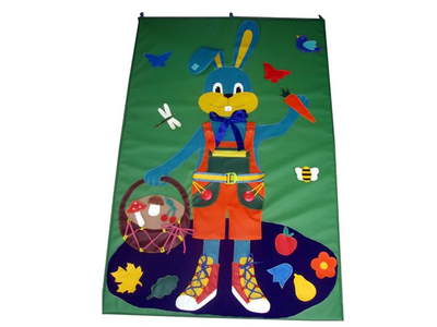 Мягкий элемент «Зайка»,дидактическое панно