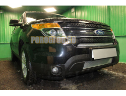 Защита радиатора Ford Explorer 2010-2015 chrome низ PREMIUM
