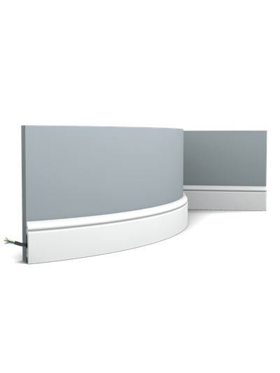 Плинтус ORAC Decor SX165, дюрополимерный, влагостойкий, ударопрочный, под покраску, длина 2 метра