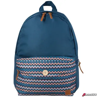 Рюкзак BRAUBERG, универсальный, сити-формат, синий, карман с пуговицей, 20 литров, 40×28×12 см. 225352