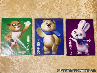 Магниты-пазлы Талисманы Sochi 2014 (по 1 шт или набор)