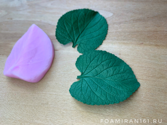 Молд «Лист фиалки лесной, садовой #6» (ELF_decor)