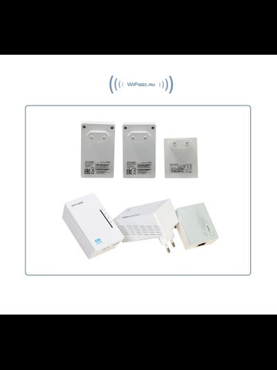 TP-LINK, HomePlug AV Сетевой адаптер PowerLine 500 Мбит/с Ethernet + WiFi точка доступа (комплект 2+1 шт.)