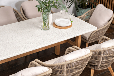 Стол обеденный из тика Talara 200 см