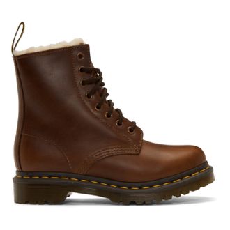 Dr. Martens 1460 коричневые (с мехом)