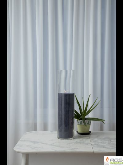 Насыпная свеча "Цилиндр 60 см", чёрная "Графит"