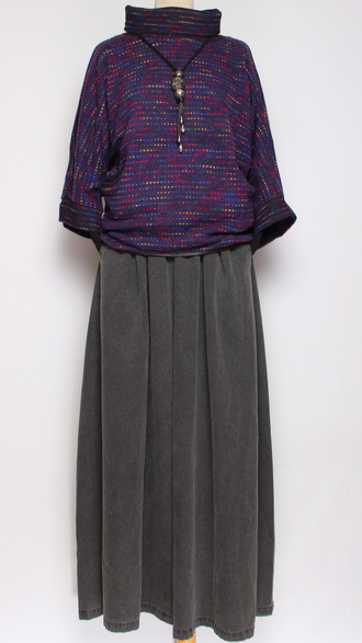 ДЖЕМПЕР БОХО "КИМОНО"  пёстрый джинс, сирень, электрик, трава, хаки, черный до р.50