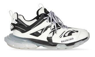 Balenciaga WOMEN'S TRACK TRAINERS CLEAR SOLE IN WHITE бело-черные женские