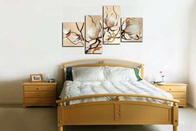 Модульная картина "Белые взрывы"