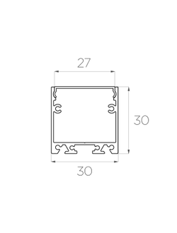 Алюминиевый профиль 4L-3030-S ANOD