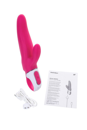 73-867-1017 Нереалистичный вибратор Satisfyer Vibes Mr. Rabbit, силикон, красный, 22,1 см.