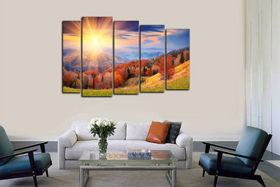 Модульная картина "Просторы лесов"