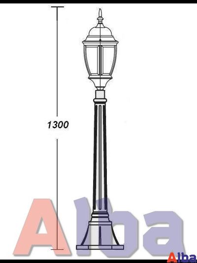 Садово парковый светильник Arsenal 207 h130 gold
