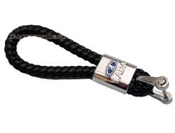 Брелок кожаный плетёный ремешок с логотипом LADA