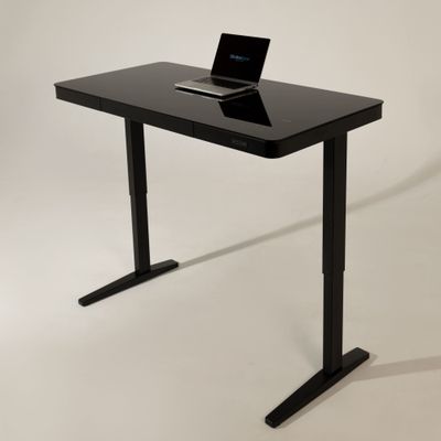 Умный стол 140×70 чёрный | закалённое стекло