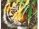КЛУБ Алмазная картина (мозаика) &quot;Тигр в засаде&quot; с добавлением 5Д ЭЛЕМЕНТОВ 40*50 см