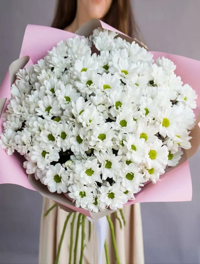 Букет из 15 кустовых хризантем (цвет на выбор)