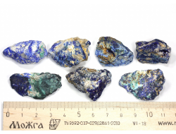 Азурит, Малахит, Азуромалахит, коллекционный образец в ассортименте, Россия, Алтай (28-35 мм, 10-13 г) №27089