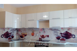 Фартук с фотопечатью из закаленного выбеленного стекла