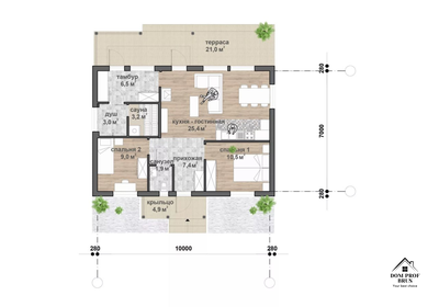 Уютный простор 10х7