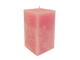 Свеча рустик розовая 5x5x10 см