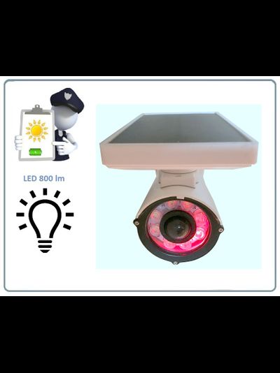 Муляж уличной видеокамеры + светильник. Встроенный аккумулятор + солнечная батарея.