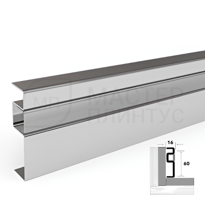 Плинтус из нержавеющей стали Лука Пл 60-4НСП.2700.001
