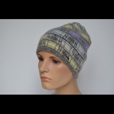 Шапка Vizio 1038 CY серая с желтым