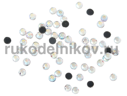 термостразы плоская спинка ss10 (3 мм), бесцветные АВ, материал-стекло, 1 гр/уп