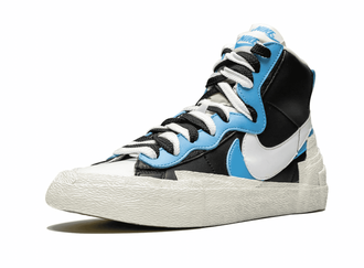 Nike Blazer Sacai Mid Blue сбоку