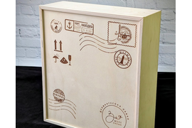 пенал из фанеры для подарочного набора. Лазерная гравировка.