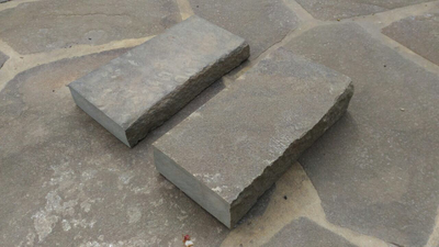 Брусчатка из камня,  серо-зёленая