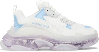 Balenciaga Triple S Clear Sole Light Blue Purple женские
