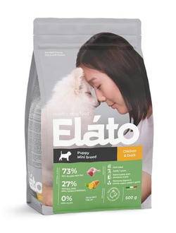 Elato (Элато) корм для щенков мелких пород с курицей и уткой 500 г