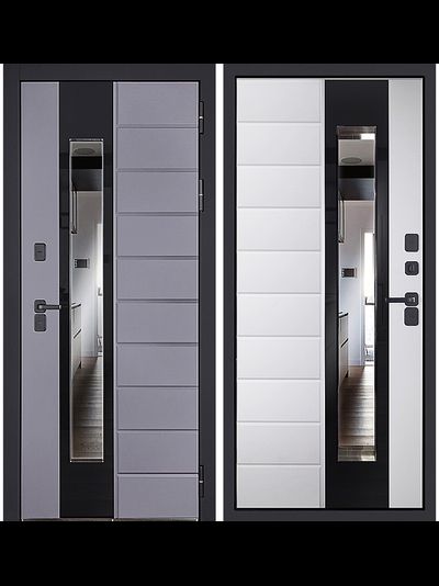 Дверь терморазрыв Снегирь с окном