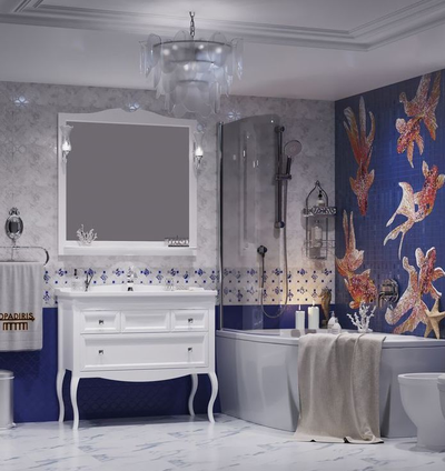 Зеркало Opadiris Валери 105 белый матовый