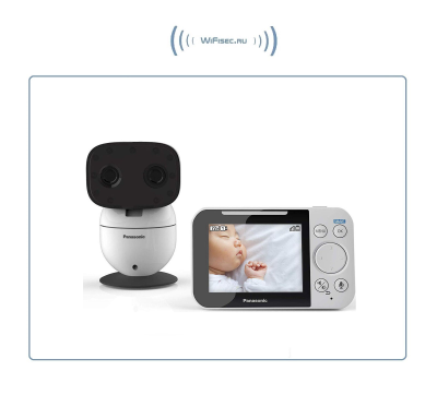 Видеоняня Panasonic KX-HN3001-X2. В комплекте монитор 3,5" и две поворотных видеокамеры, VGA