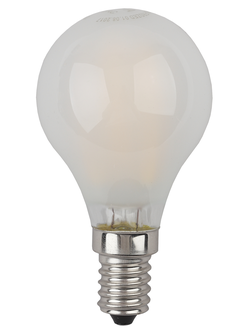 Светодиодная филаментная лампа ЭРА F-LED P45-5w-827-E14 2700K Frozed