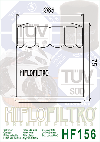 Масляный фильтр HIFLO FILTRO HF156 для KTM (583.38.045.000, 583.38.045.100, 583.38.045.101)