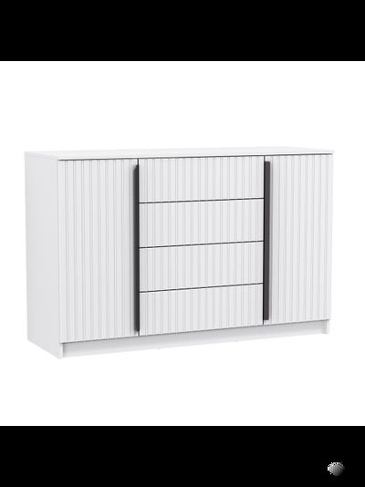 Брандо 67.11 Комод (белый / ДВПО: белый / фасады: МДФ с ПВХ белый матовый)